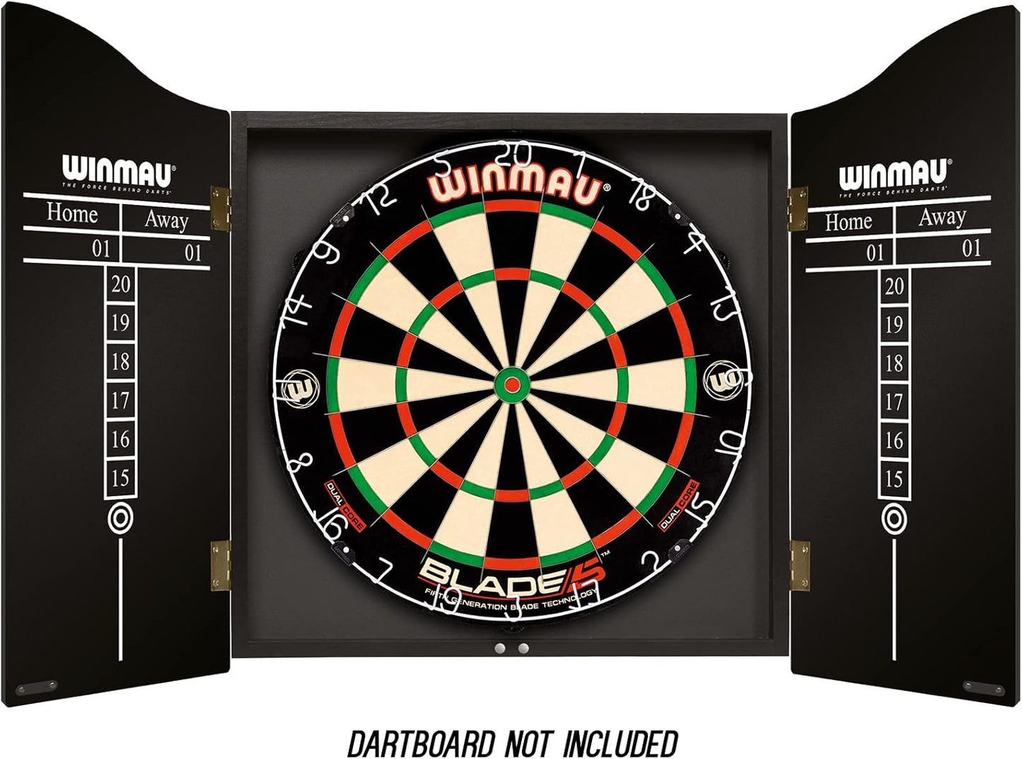 WINMAU Skull Design Deluxe Dartboard Cabinet - Perfect for Home or Bar Use!