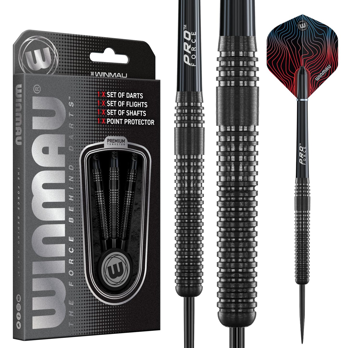 Solaris Pro Specialist Tungsten Steeltip Darts Set with Flights and Shafts (Stems)