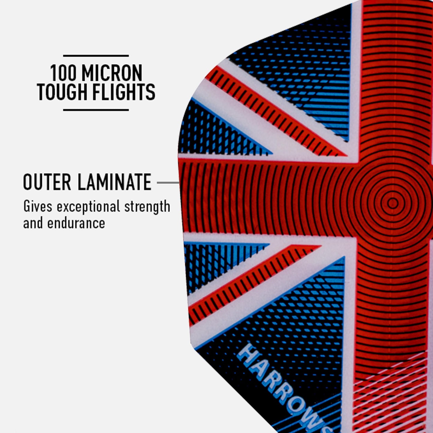 Harrows Darts Flights - 15, 30, 60 Flight Packs I 100 Micron Dart Flights I Premium Extra Strong Made in UK I Professional Darts Accessories