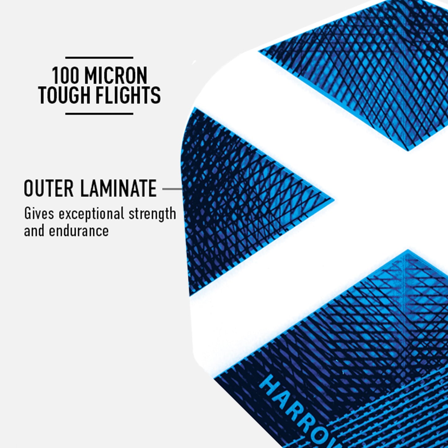 Harrows Darts Flights - 15, 30, 60 Flight Packs I 100 Micron Dart Flights I Premium Extra Strong Made in UK I Professional Darts Accessories
