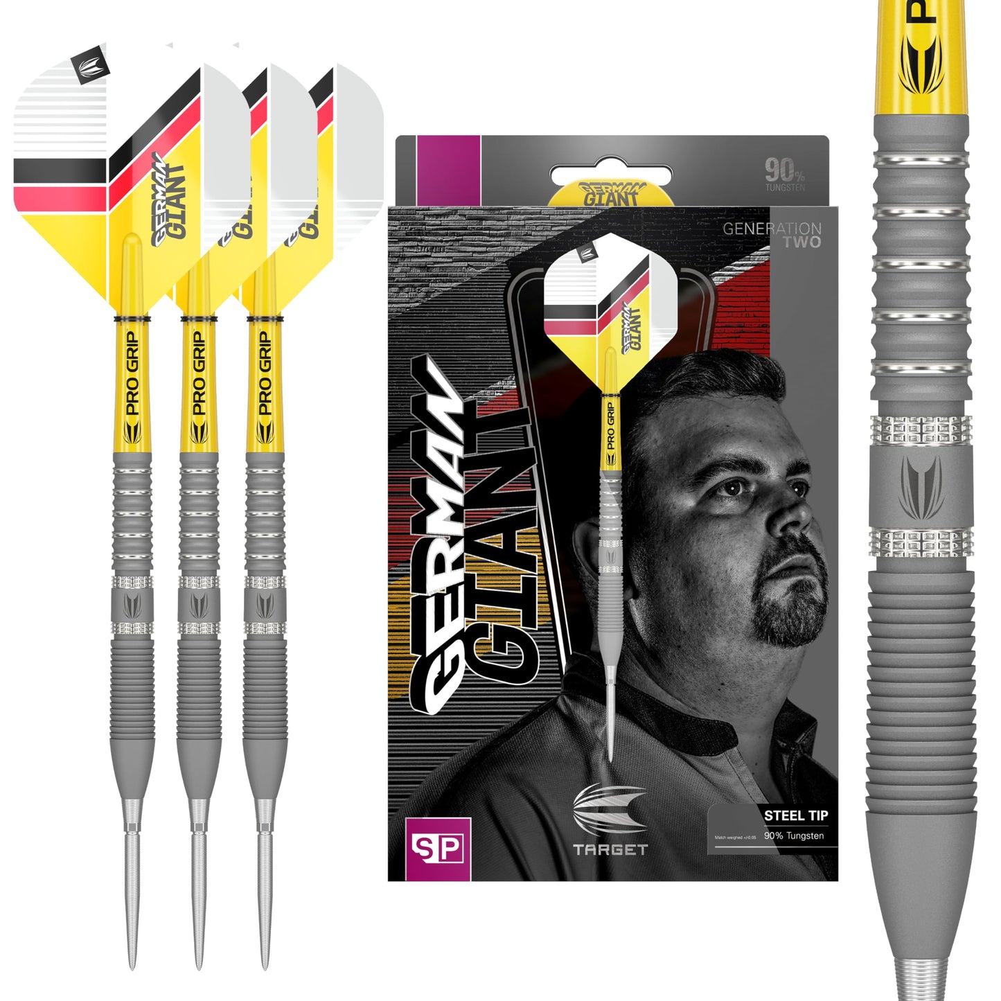 TARGET Darts Gabriel Clemens Gen 2 90% Tungsten Swiss Point Steel Tip Darts Set