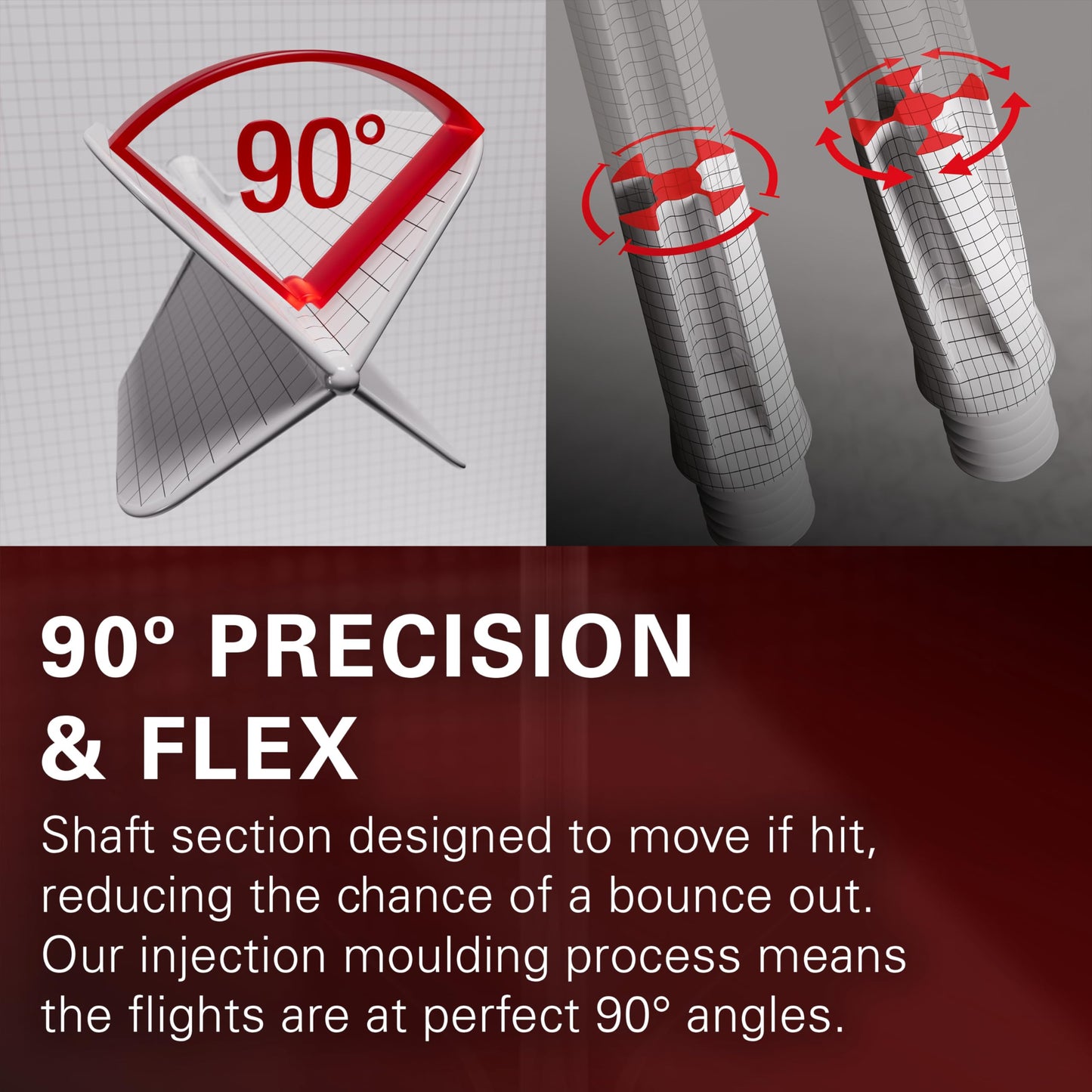 Target Darts K Flex Integrated Dart Flights And Shafts, No.2 | Pack Of 3 K-Flex - No2, Kflex All In One Moulded Dart Flight & Stem Lengths: Short, Intermediate & Medium | Professional Dart Accessories