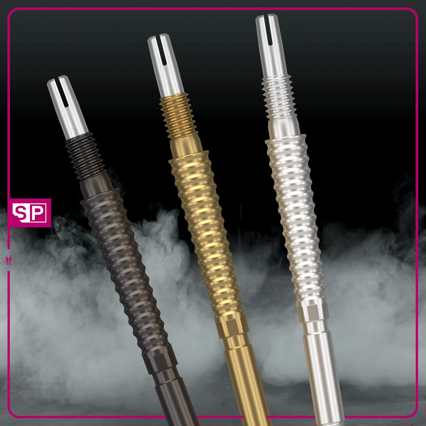 TARGET Darts Swiss Point Storm Dart Points, LNC (3 Pack Set of Tips) 26MM/30MM/35MM – Gold/Silver/Black | Change Dart Points, Swiss Storm Points, Professional Darts Accessories