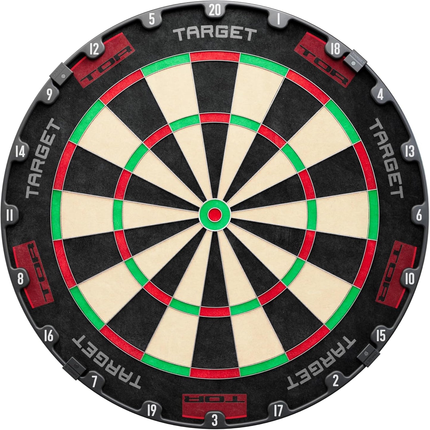 TARGET Darts TOR Dartboard, Steel Tip Dart Board | Competition Standard Steel Tip Dartboards with Fixing Kit, Modern Rotational Number Ring, Premium Madagascan Sisal, Stainless Steel Thin Wire System