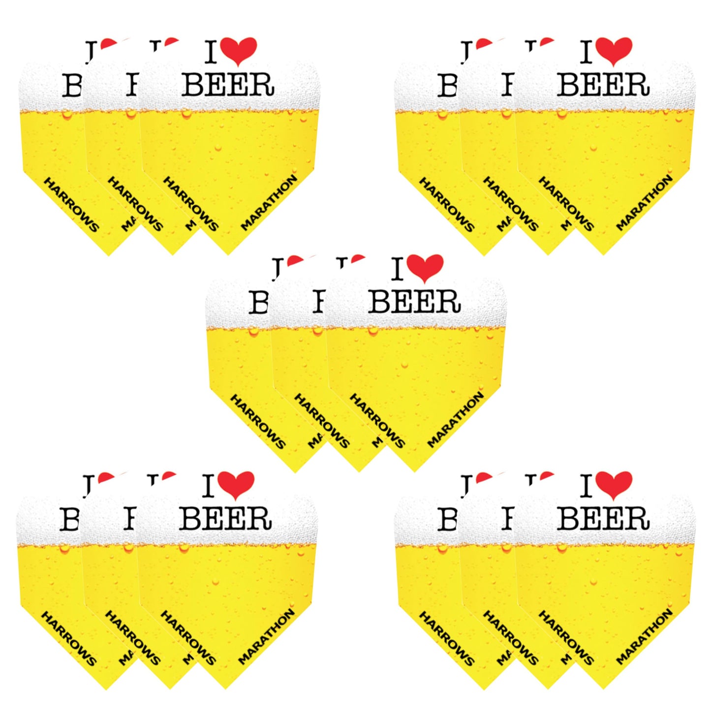 Harrows Darts Flights - 15, 30, 60 Flight Packs I 100 Micron Dart Flights I Premium Extra Strong Made in UK I Professional Darts Accessories