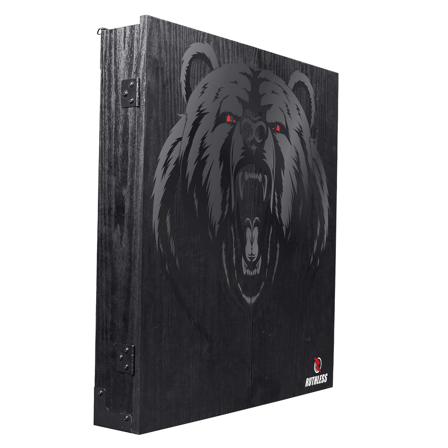 RUTHLESS Dart Board Cabinet | Professional Heavy Duty Square Black Dartboard Storage