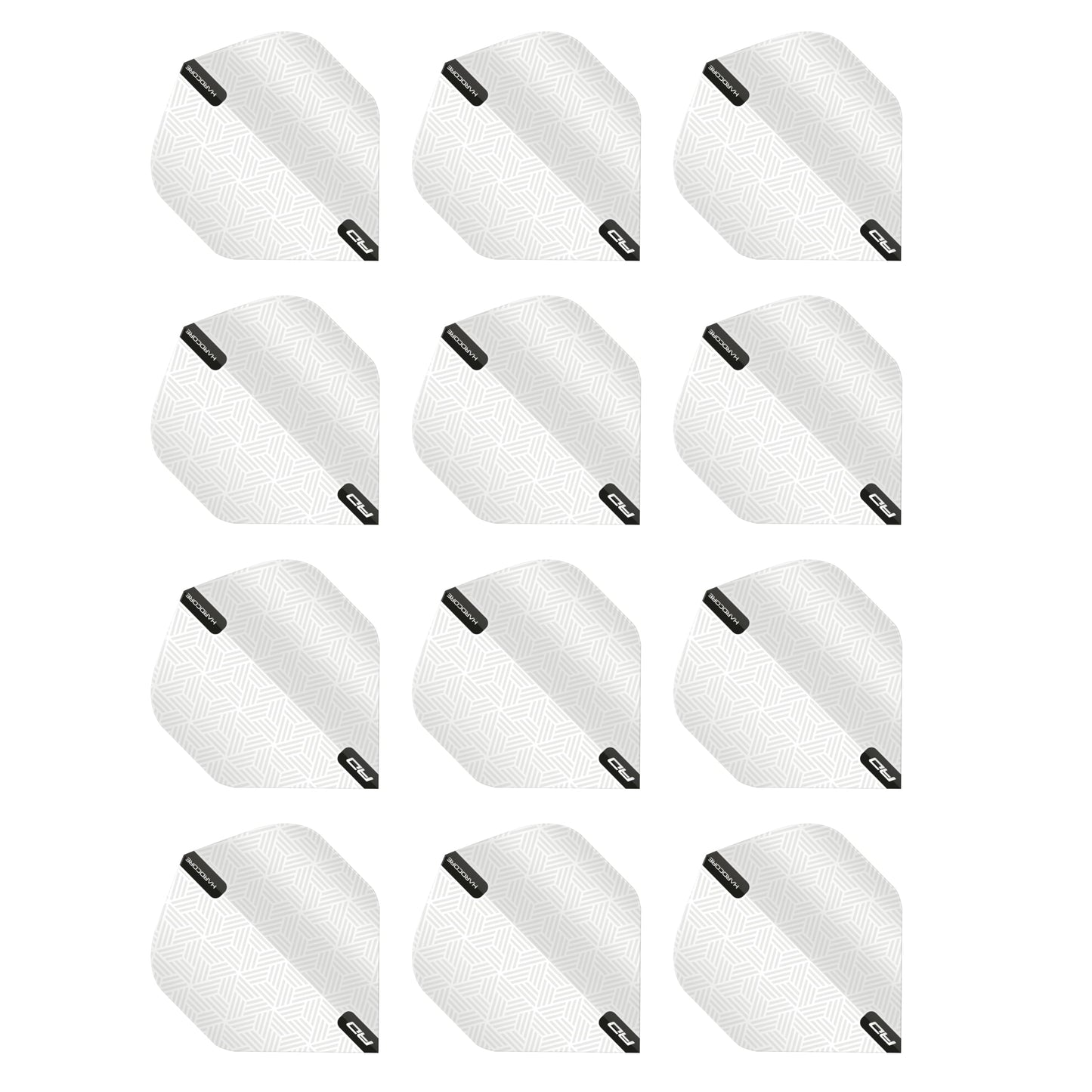 RED DRAGON Hardcore XT Patterned Extra Thick Standard Dart Flights - 4 sets Per Pack (12 Dart Flights in total)