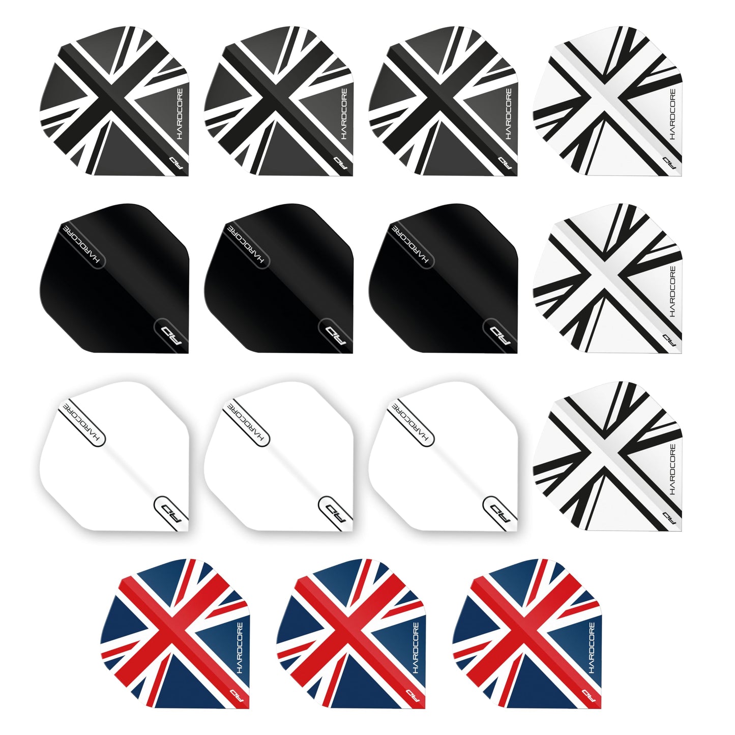 RED DRAGON Hardcore Selection Pack Extra Thick Standard Dart Flights