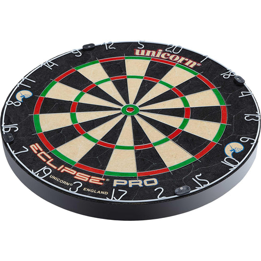 UNICORN Dartboard | Eclipse Pro | Ultra-Visible Number Ring & Spider | Championship Quality Sisal Bristle | Staple-Free Construction