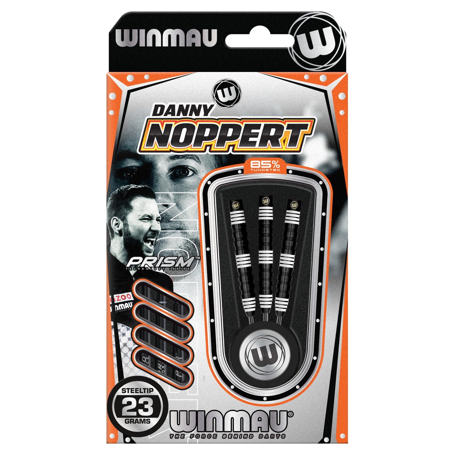 WINMAU Darts - 85% Pro Series Professional Dart Set with Dart Flights and Dart Shafts (Stems)