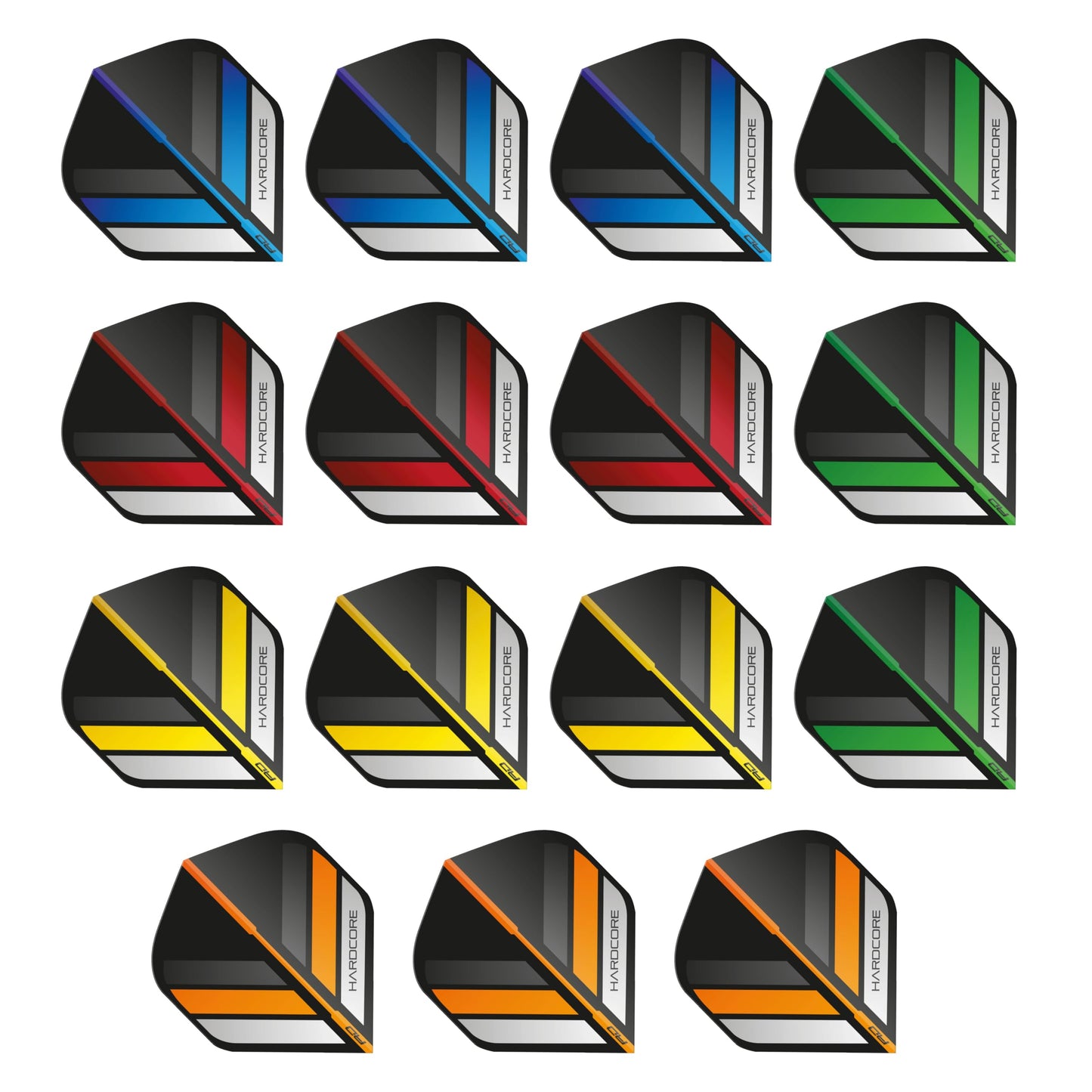 RED DRAGON Hardcore Selection Pack Extra Thick Standard Dart Flights