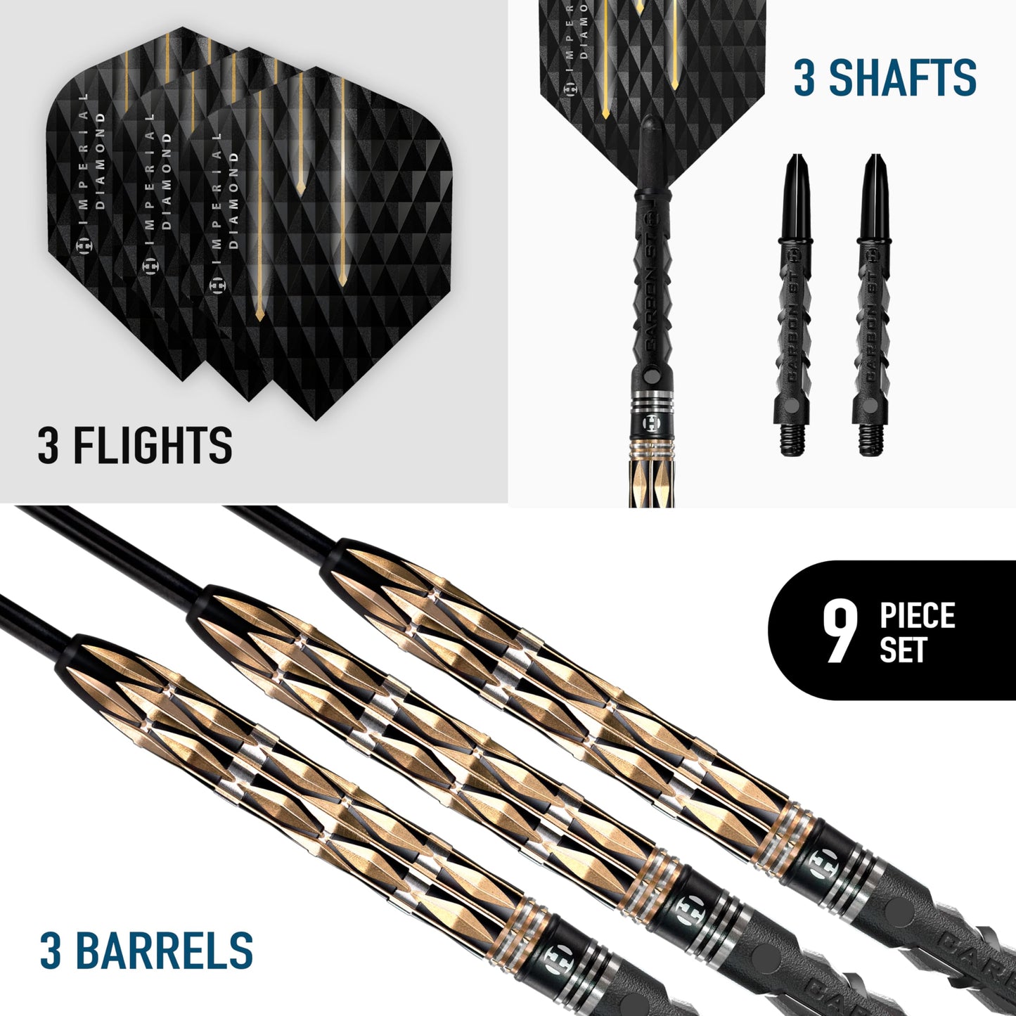 Harrows Imperial Diamond 90% Tungsten Steel Tip Darts