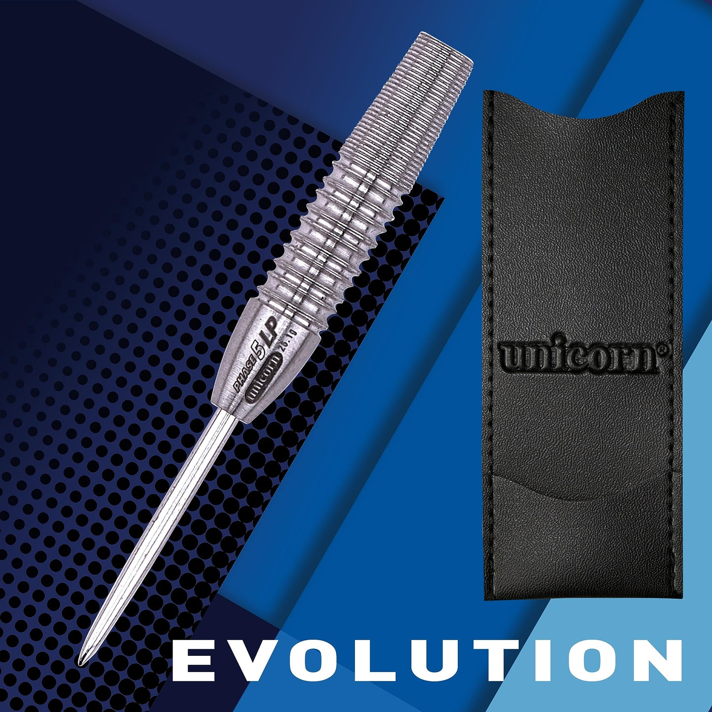 Unicorn Steel Tip Darts Barrels | Evolution Series Phase 1, 2, 3, 5 & 6 | Natural 90%, 95% & 97% Tungsten Barrels | 24g, 25g or 26g