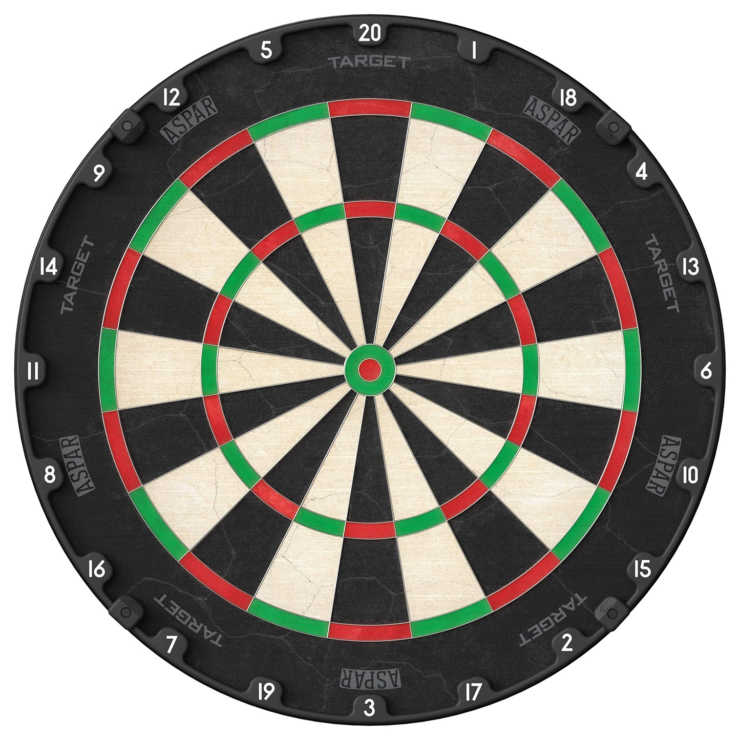 Target Darts Aspar Dart Board | Steel Tip Dartboard with Self Recovering Sisal Bristles & Rotational Score Ring | Thin Wire Regulation Competition Size Dart Board Set | Professional Darts Accessories