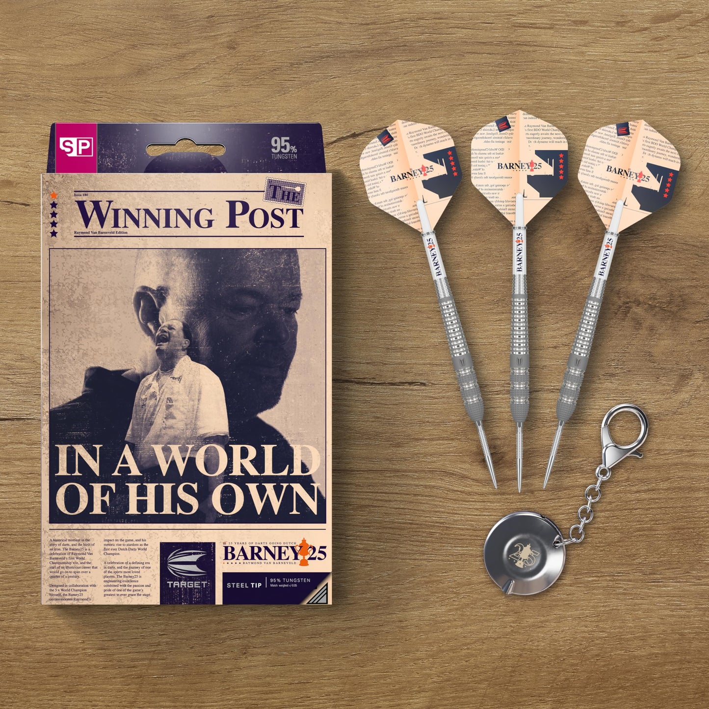 TARGET Darts Raymond van Barneveld RVB 25 Year Edition 95% Tungsten Swiss Point Steel Tip Darts Set