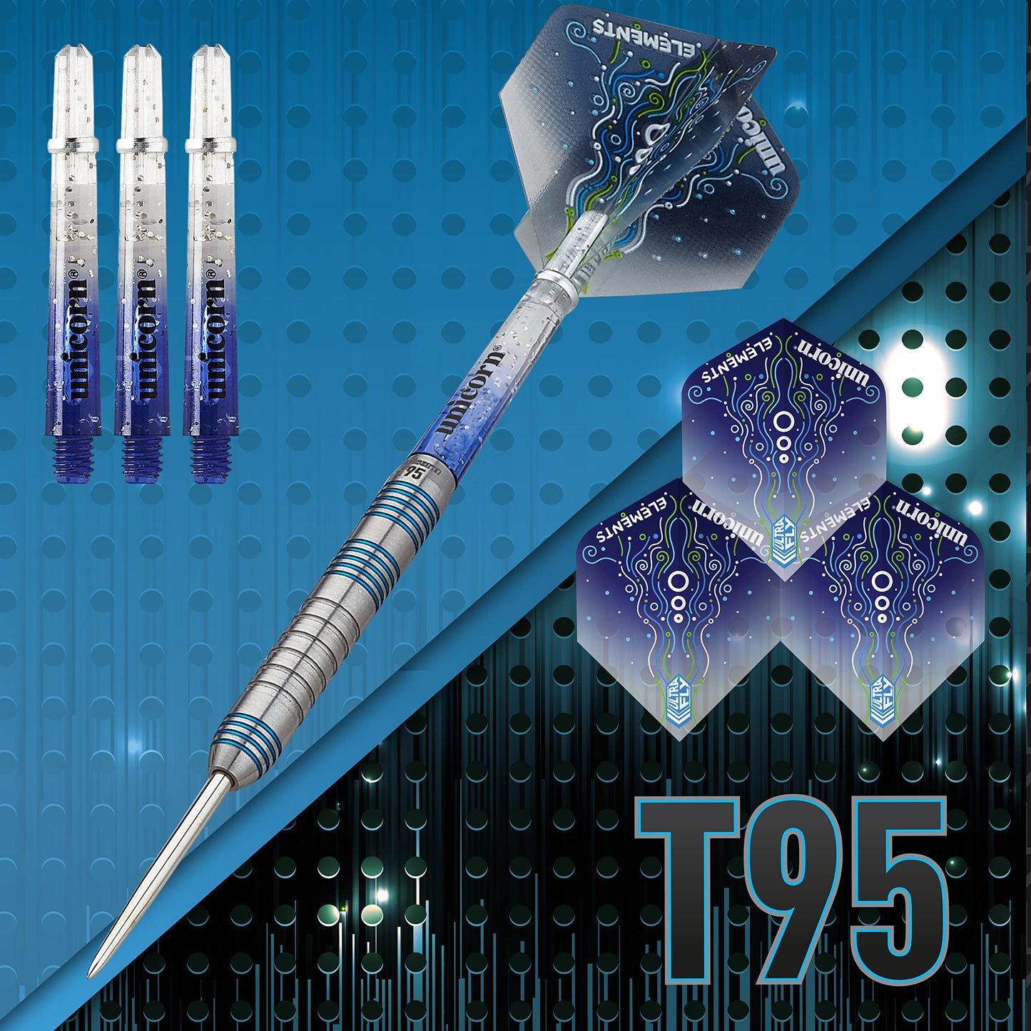 UNICORN Steel Tip Darts Set | Core XL T90 & T95 Series | 90% & 95% Tungsten Barrels with Colour Accents | 20g, 21g, 22g, 23g, 24g or 25g