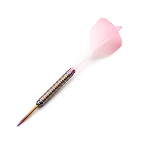 CUESOUL PINK/BLUE/GREEN GEM STONE 21g/22g Steel Tip 90% Tungsten Dart Set with Uniformity Titanium Coated and Gradient Color ROST Flights