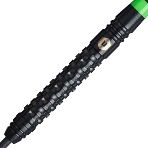 Unicorn Darts Set | Wraith | 90% Tungsten Barrels with Complex Milled Grip | Durable 100 Micron Ultrafly Flights | Black Steel Tip Volute Points