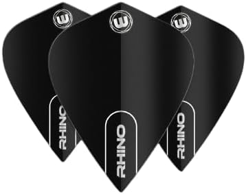 Rhino Kite Black Dart Flights - 10 sets per pack (30 dart flights in total)