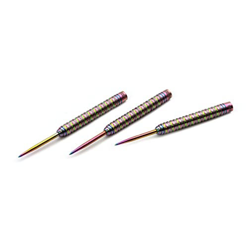 CUESOUL PINK/BLUE/GREEN GEM STONE 21g/22g Steel Tip 90% Tungsten Dart Set with Uniformity Titanium Coated and Gradient Color ROST Flights