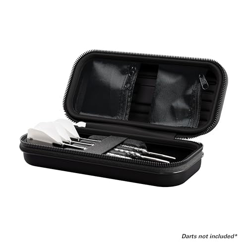TARGET Darts Takoma Dart Case Wallet, Regular Size, Blue | Store 3 Fully Assembled Darts & Accessories | Dart Holder with Zip Lock Pouches, Store Flights, Shafts & Swiss Points