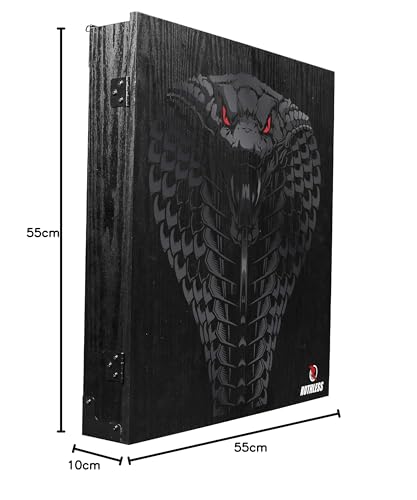 RUTHLESS Dart Board Cabinet | Professional Heavy Duty Square Black Dartboard Storage