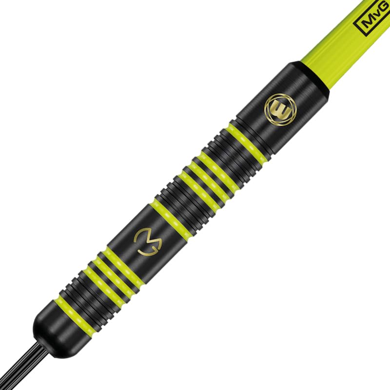 WINMAU Michael Van Gerwen MvG Ambition Professional Brass Darts Set with Flights and Shafts Available in Steeltip and Softip