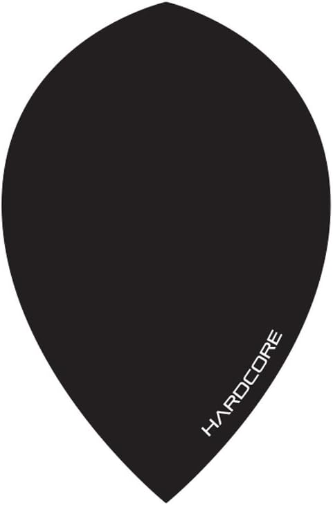 RED DRAGON Hardcore XT Black Oversized Extra Thick Pear Dart Flights - 5 sets Per Pack (15 Dart Flights in total)