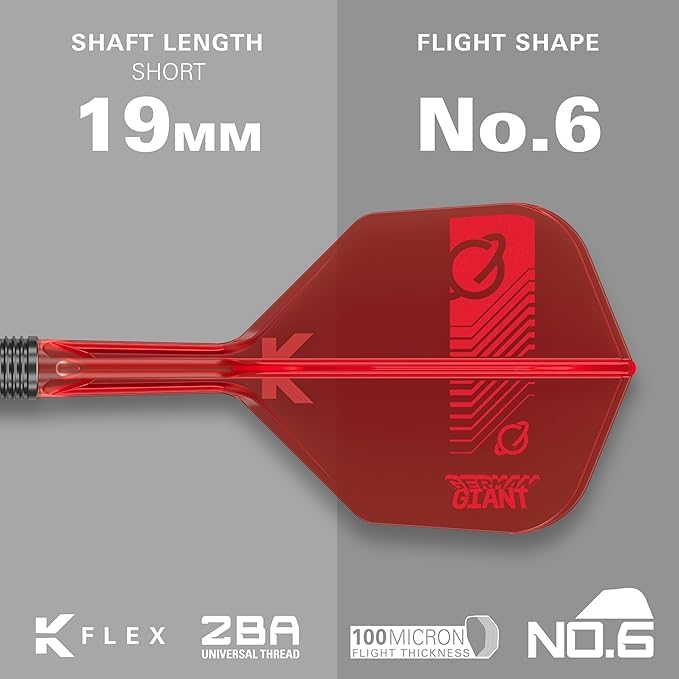 TARGET Darts Gabriel Clemens 95K Steel Tip Swiss Point Darts, 95% Tungsten Darts with K-Flex Flights, 21G/22G/23G | German Giant Clemens Darts, Player Edition Swiss Points K Flex Dart Set