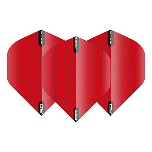RED DRAGON Hardcore XT Patterned Extra Thick Standard Dart Flights - 4 sets Per Pack (12 Dart Flights in total)