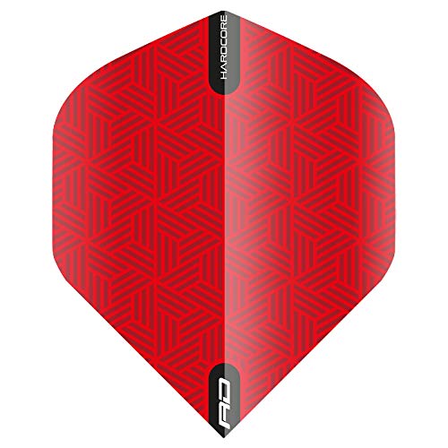 RED DRAGON Hardcore XT Patterned Extra Thick Standard Dart Flights - 4 sets Per Pack (12 Dart Flights in total)