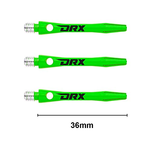RED DRAGON DRX Coated Aluminium Dart Stems (Shafts) - 2 sets per pack (6 Stems in total)