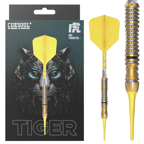 CUESOUL Chinese Zodiac Series 18g/19g/20g Soft Tip 90% Tungsten Dart Set with Integrated ROST T19 Flight