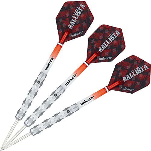 ‎Unicorn Steel Tip Darts Set | Ballista | 90% Natural Tungsten Barrels & Volute Points | 21g, 22g, 23g, 24g, 25g or 26g
