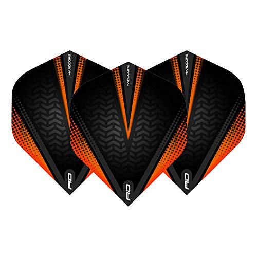 RED DRAGON Hardcore Radical Extra Thick Standard Dart Flights - 4 sets Per Pack (12 Dart Flights in total)