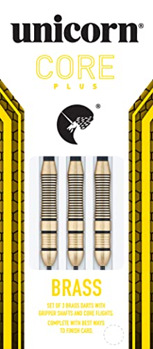 Unicorn Steel Tip Darts Set | Core Plus | Authentic 100% Brass Barrels