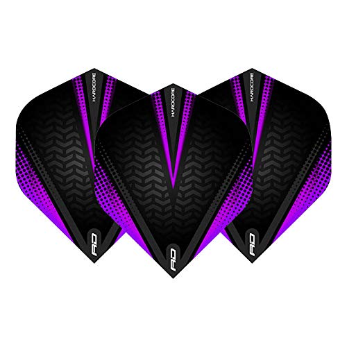 RED DRAGON Hardcore Radical Extra Thick Standard Dart Flights - 4 sets Per Pack (12 Dart Flights in total)