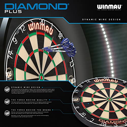 WINMAU Diamond Plus Professional Bristle Dartboard