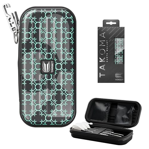 TARGET Darts Takoma Dart Case Wallet, Regular Size, Blue | Store 3 Fully Assembled Darts & Accessories | Dart Holder with Zip Lock Pouches, Store Flights, Shafts & Swiss Points