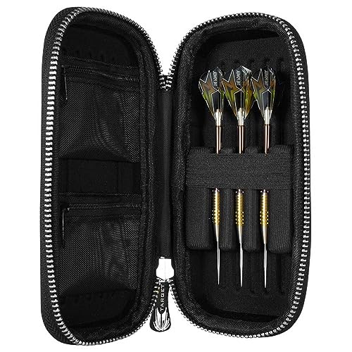TARGET Darts Takoma Dart Case Wallet, Regular Size, Blue | Store 3 Fully Assembled Darts & Accessories | Dart Holder with Zip Lock Pouches, Store Flights, Shafts & Swiss Points