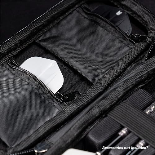 TARGET Darts Takoma Dart Case Wallet, Regular Size, Blue | Store 3 Fully Assembled Darts & Accessories | Dart Holder with Zip Lock Pouches, Store Flights, Shafts & Swiss Points