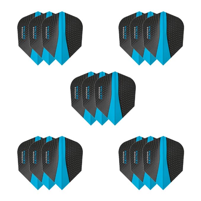Harrows Retina | Set of 5 Premium Extra Strong 100 Micron Dart Flights in Standard Shape (15 Flights)