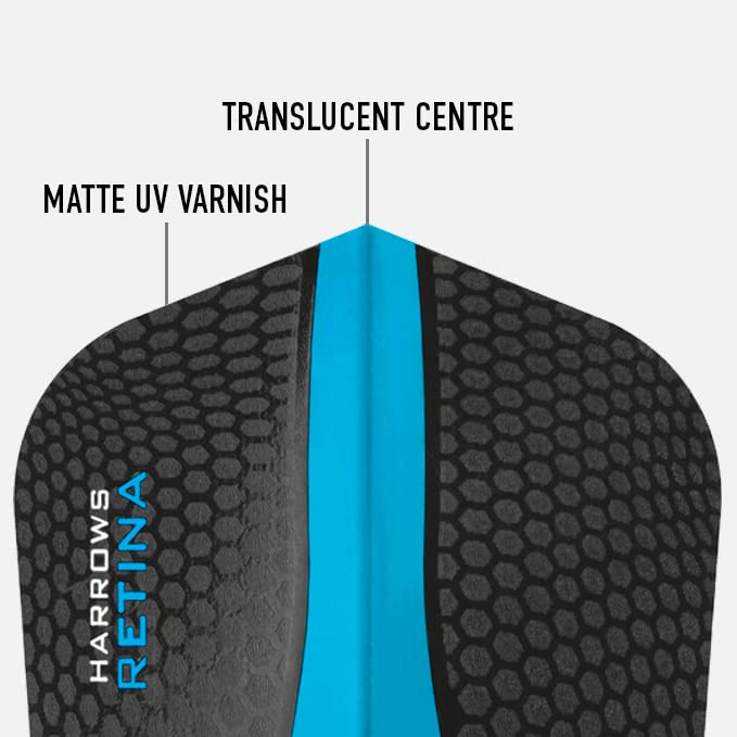 Harrows Retina | Set of 5 Premium Extra Strong 100 Micron Dart Flights in Standard Shape (15 Flights)