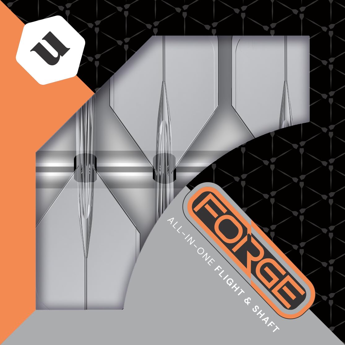 Unicorn Forge Integrated Dart Flights & Shafts | 1 Piece Construction for Perfect 90˚ Angle | Lightweight Tough Polymer | Standard Plus Shape & 2BA Thread | Medium Length Stem 26 mm |