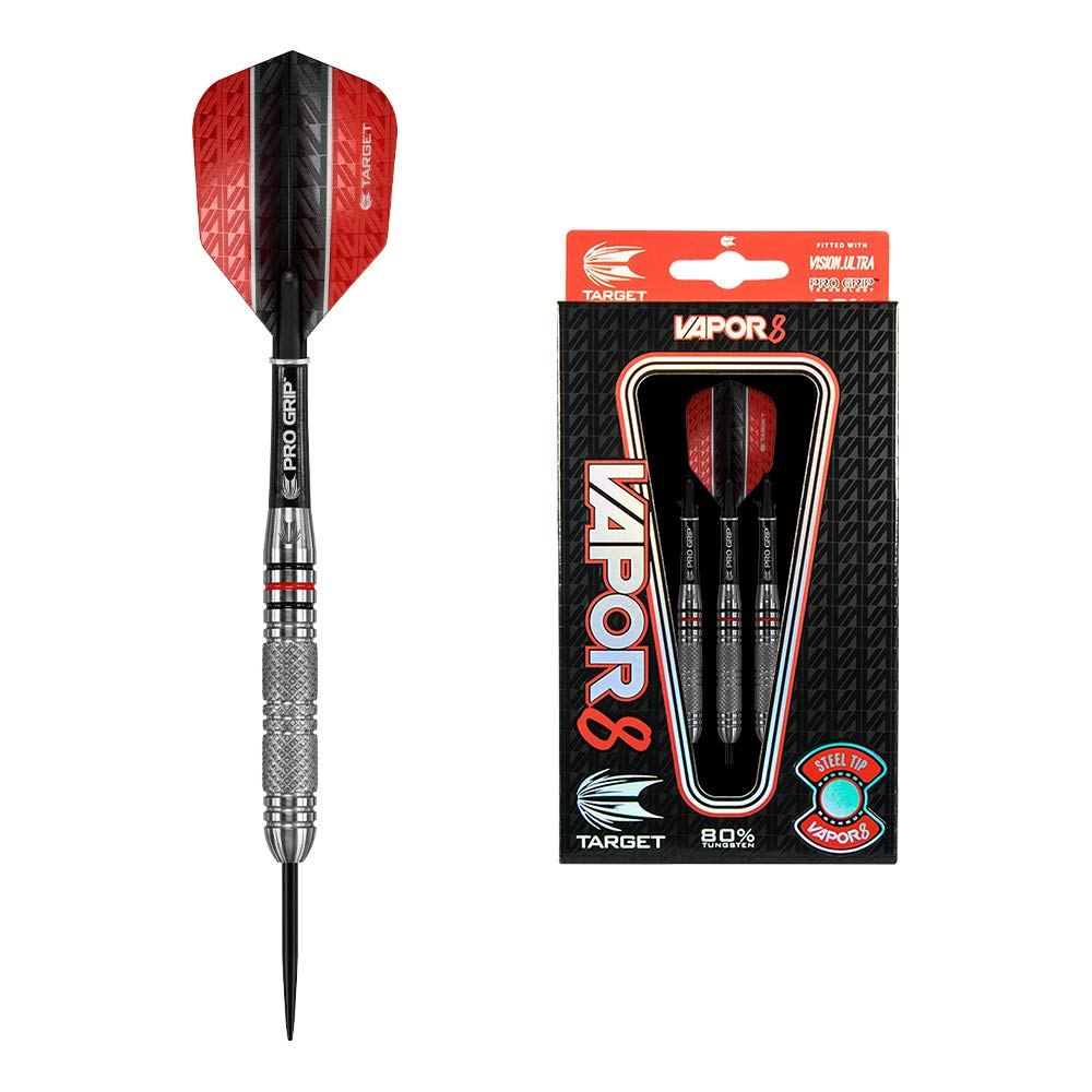 Target Darts Vapor 8 Titanium Nitride 80% Tungsten Steel Tip Darts Set