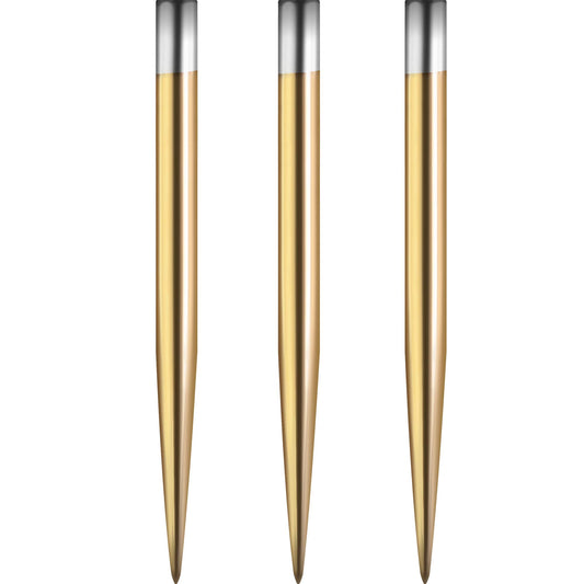 Mission Glide Standard and Personalised Dart Points | Gold Steel Tip Spare Point | Available in 30, 32, 34, 36, 38, 40