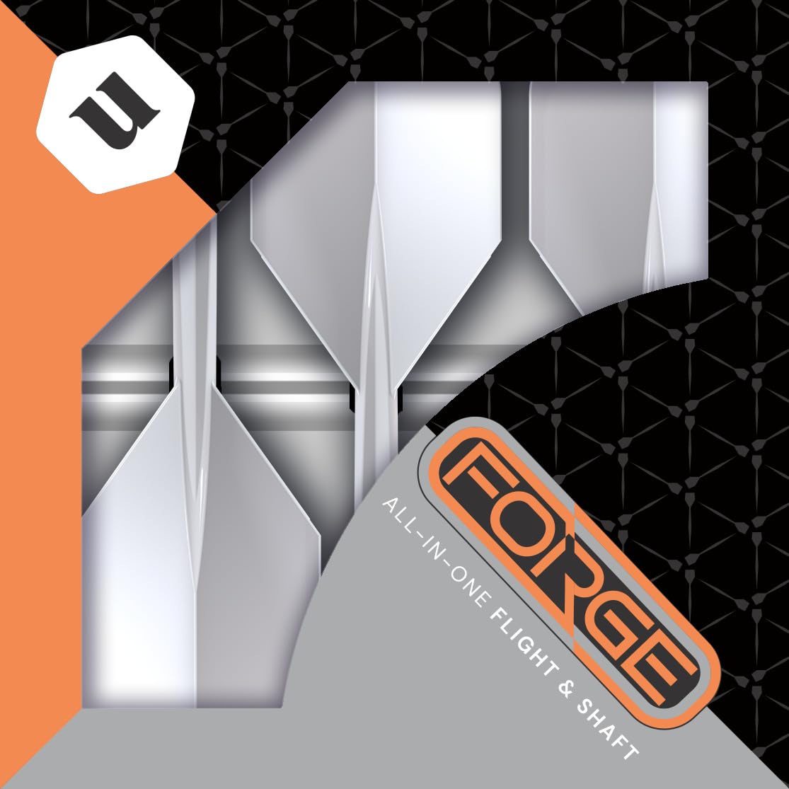 Unicorn Forge Integrated Dart Flights & Shafts | 1 Piece Construction for Perfect 90˚ Angle | Lightweight Tough Polymer | Standard Plus Shape & 2BA Thread | Medium Length Stem 26 mm |