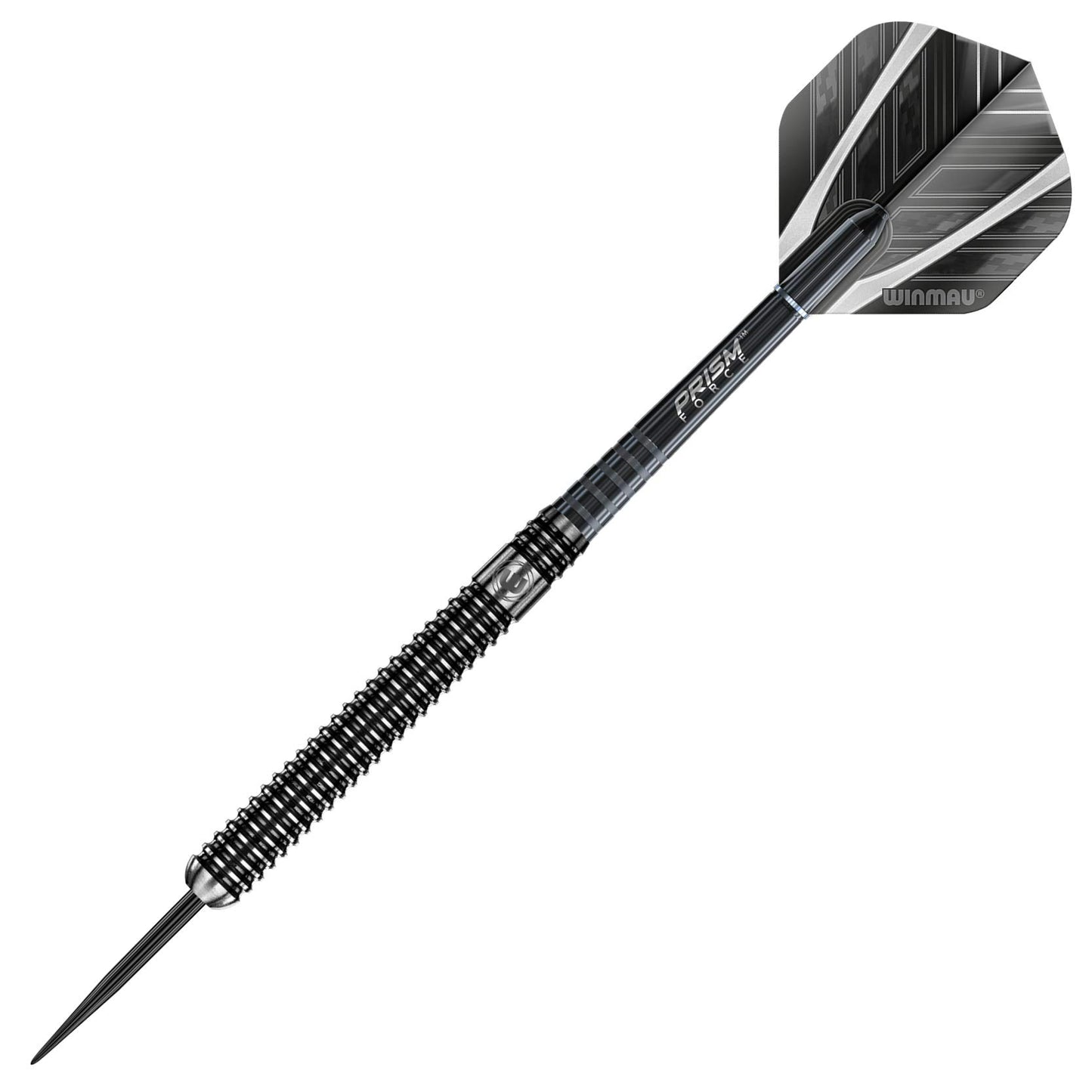WINMAU Blackout Professional Steel Tip Tungsten Darts with Flights and Stems (Waves)