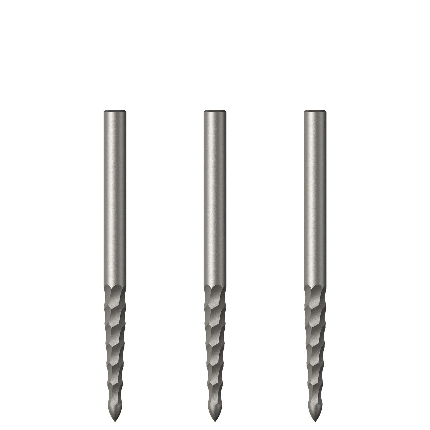 Mission Darts Lunar Silver Steel Tip Replacement Dart Points with Complete or Front Grooving, Multiple Sizes