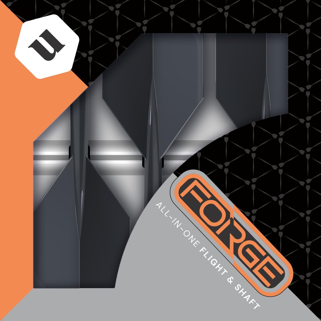 Unicorn Forge Integrated Dart Flights & Shafts | 1 Piece Construction for Perfect 90˚ Angle | Lightweight Tough Polymer | Standard Plus Shape & 2BA Thread | Medium Length Stem 26 mm |